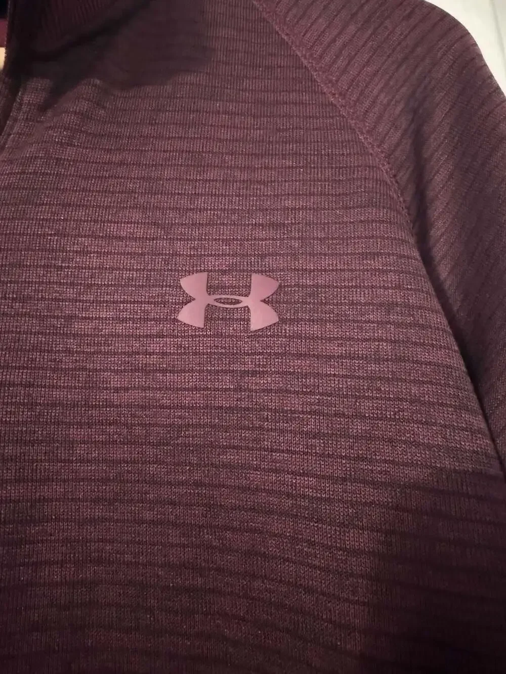 Under Armour ColdGear Loose 1/4 Zip Pullover Maroon Men's Size Large